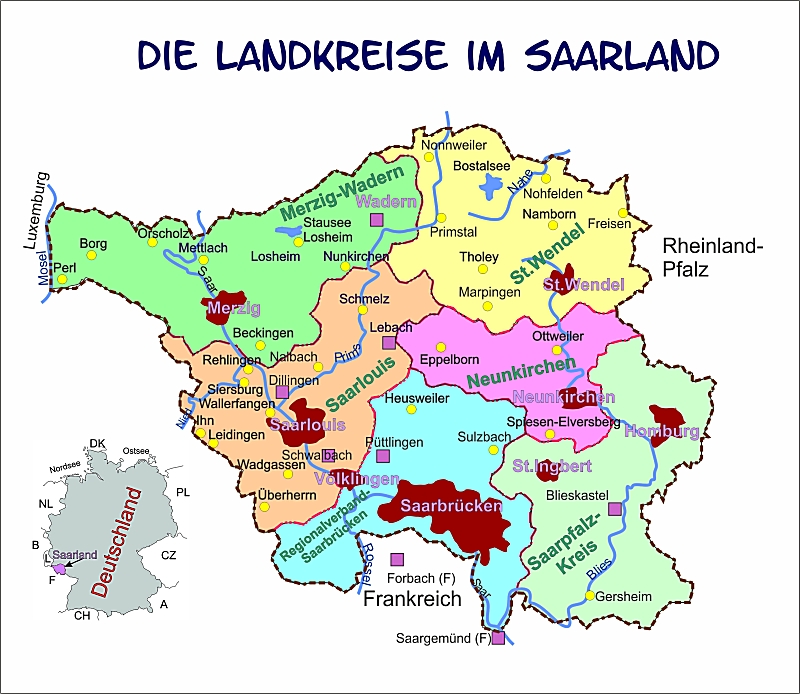 001 Die Landkreise im Saarland